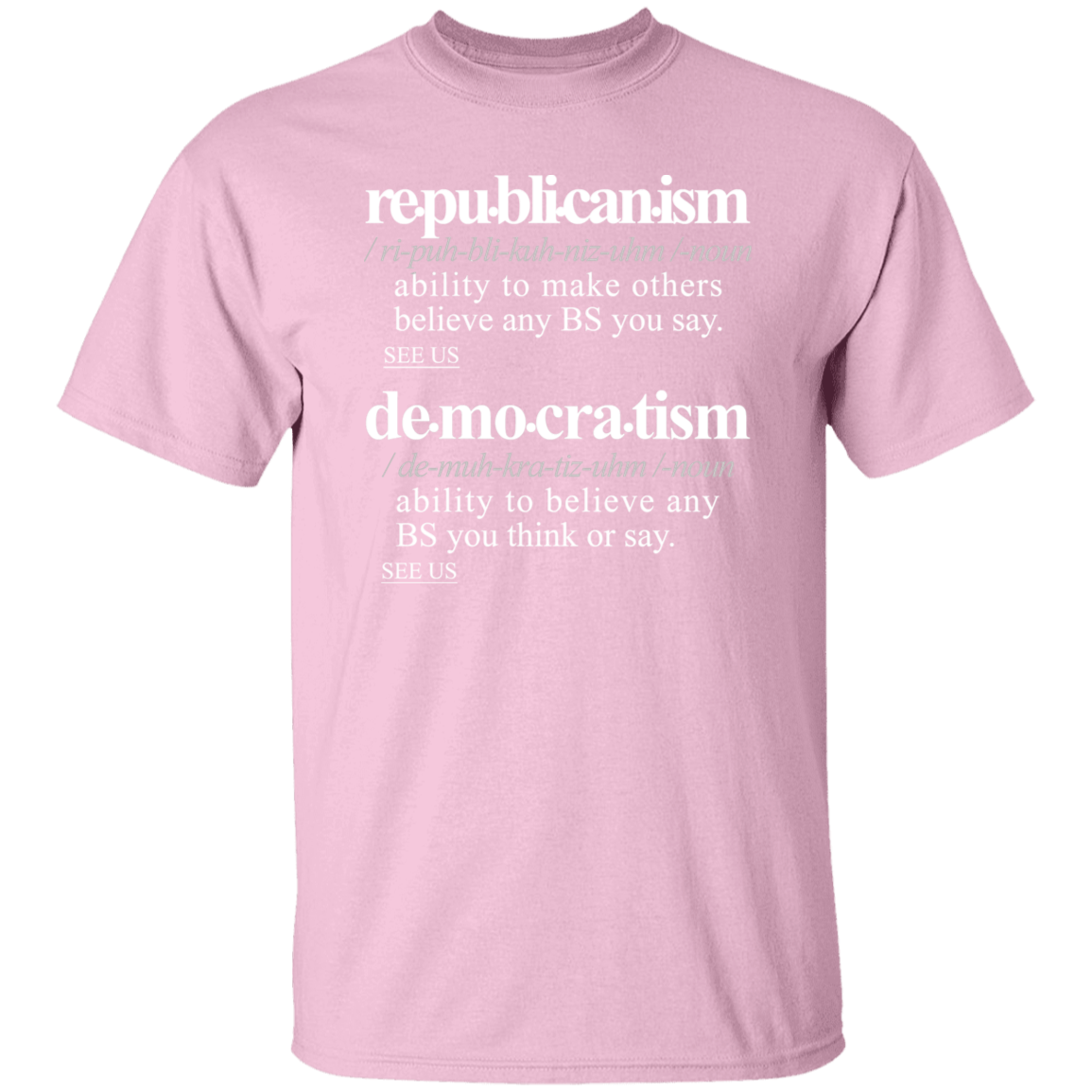 Political -ism WH - Sarcastic Talkative Smart Ass Slogan Word & Text Tee&Tank Men/Unisex-Pimamour