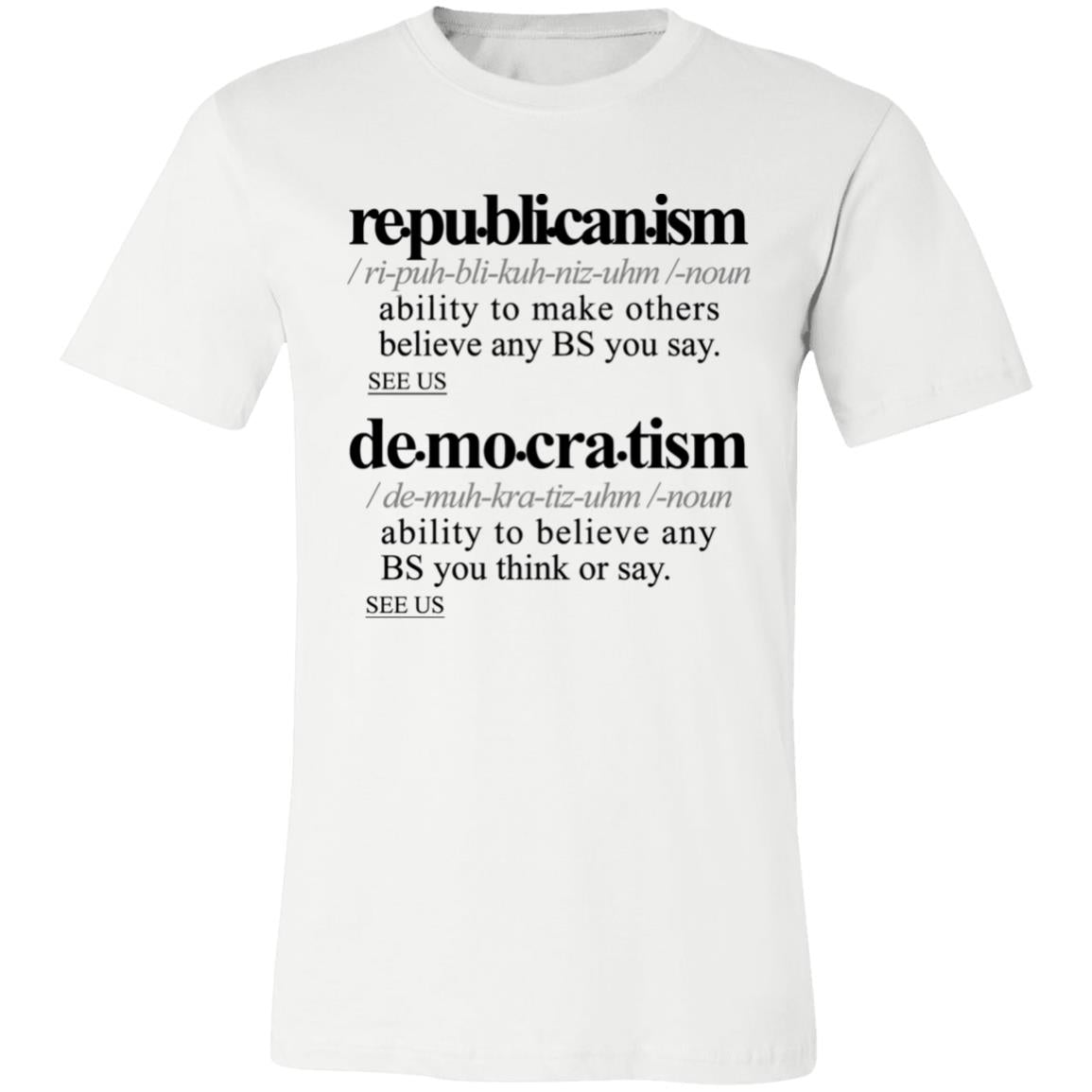 Politicalism BLK - Sarcastic Talkative Smart Ass Slogan Word & Text Tee&Tank Men/Unisex-Pimamour