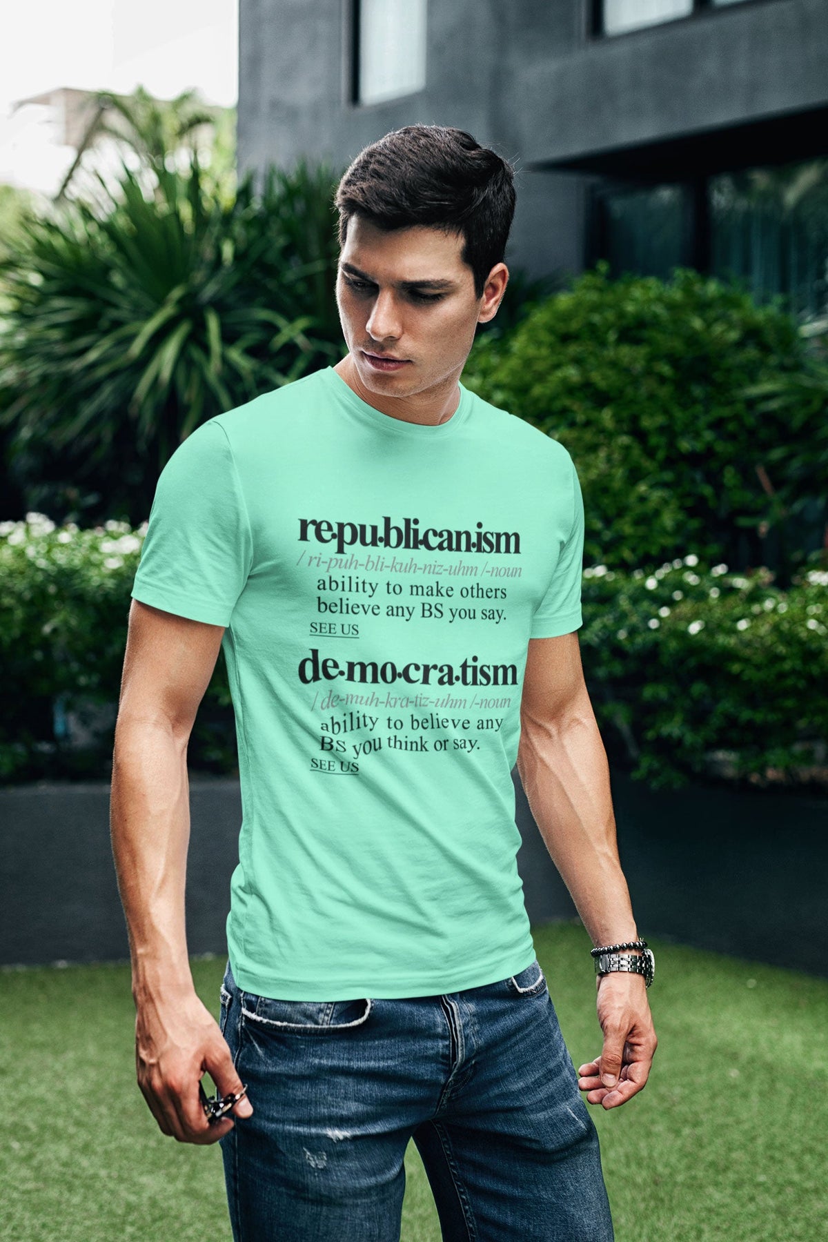 Politicalism BLK - Sarcastic Talkative Smart Ass Slogan Word & Text Tee&Tank Men/Unisex-Pimamour