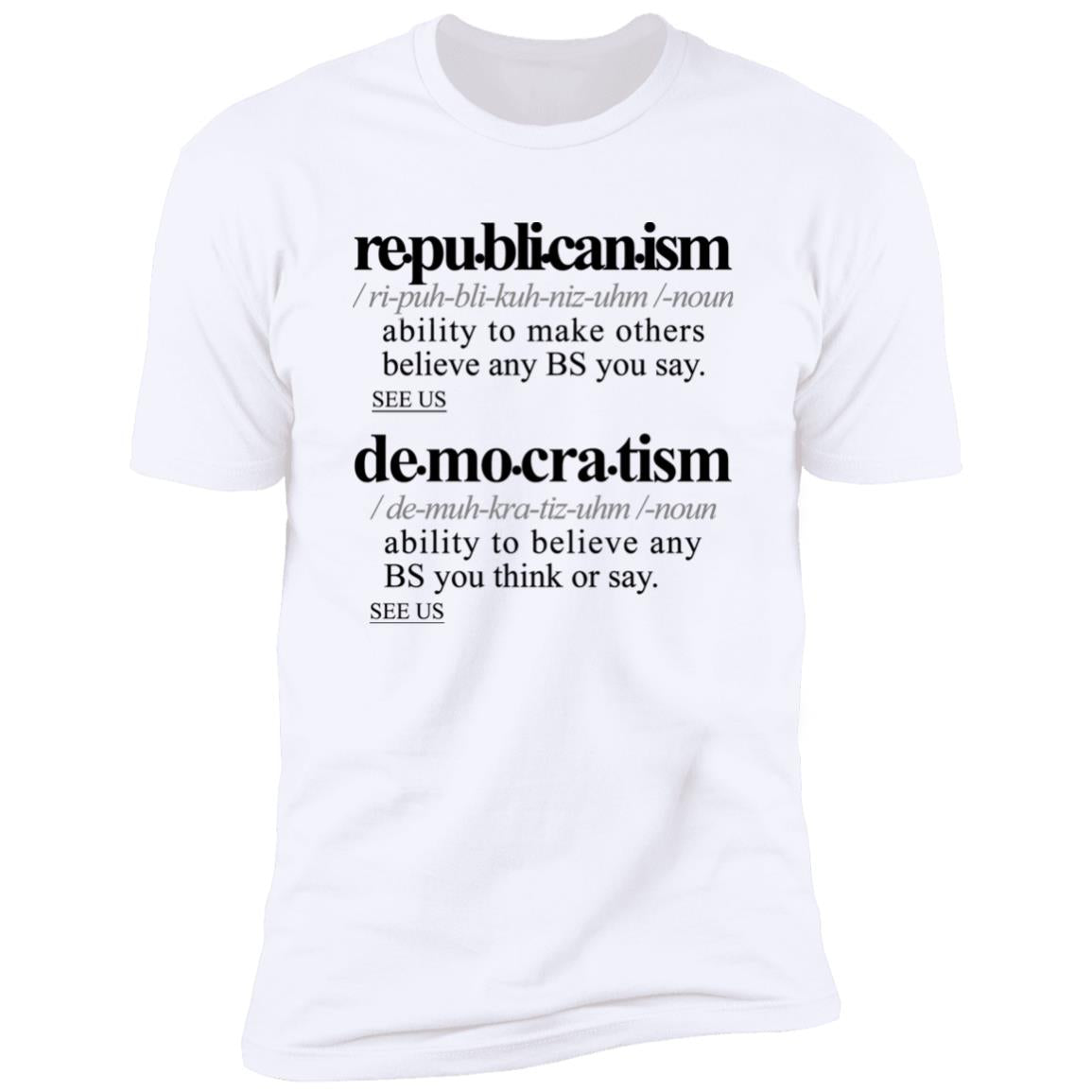 Politicalism BLK - Sarcastic Talkative Smart Ass Slogan Word & Text Tee&Tank Men/Unisex-Pimamour