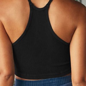 Ribbed Racerback Cropped Cami-Pimamour