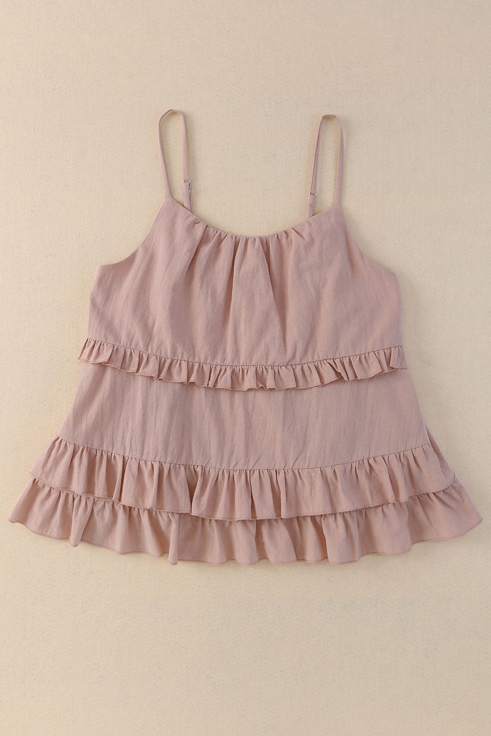 Ruffled Scoop Neck Sleeveless Cami-Pimamour