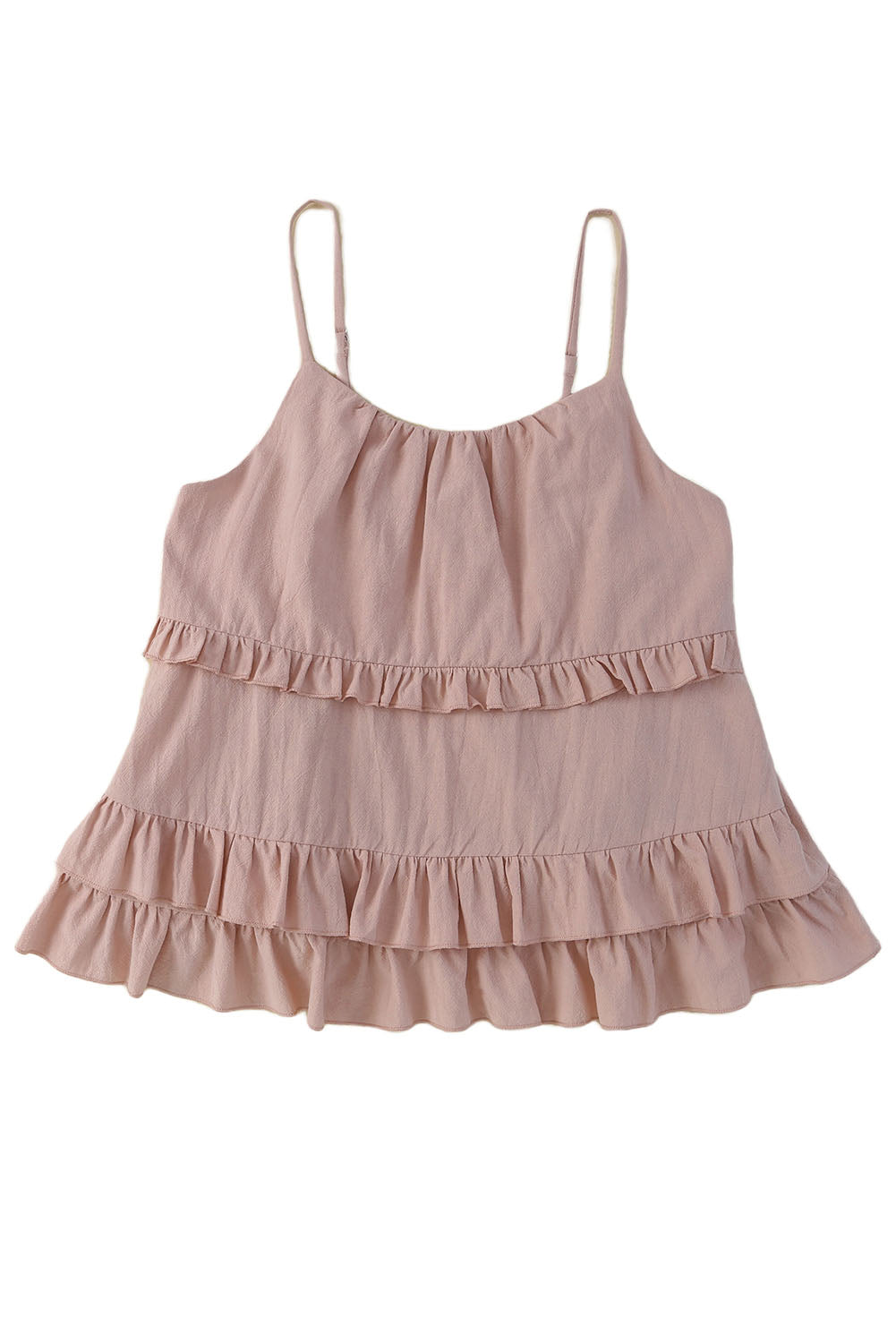 Ruffled Scoop Neck Sleeveless Cami-Pimamour