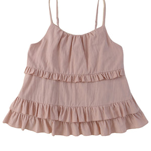 Ruffled Scoop Neck Sleeveless Cami-Pimamour