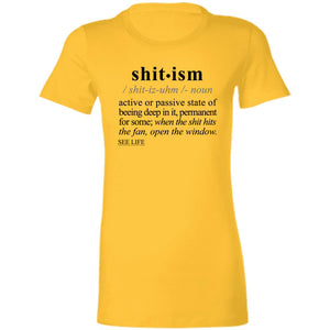 Shitism BLK - Sarcastic Talkative Smart Ass Slogan Word & Text Tee&Tank Lady-Pimamour