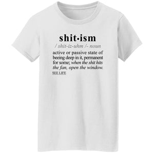 Shitism BLK - Sarcastic Talkative Smart Ass Slogan Word & Text Tee&Tank Lady-Pimamour