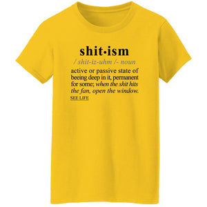 Shitism BLK - Sarcastic Talkative Smart Ass Slogan Word & Text Tee&Tank Lady-Pimamour