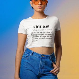 Shitism BLK - Sarcastic Talkative Smart Ass Slogan Word & Text Tee&Tank Lady-Pimamour