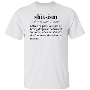 Shitism BLK - Sarcastic Talkative Smart Ass Slogan Word & Text Tee&Tank Men/Unisex-Pimamour