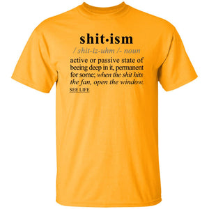 Shitism BLK - Sarcastic Talkative Smart Ass Slogan Word & Text Tee&Tank Men/Unisex-Pimamour