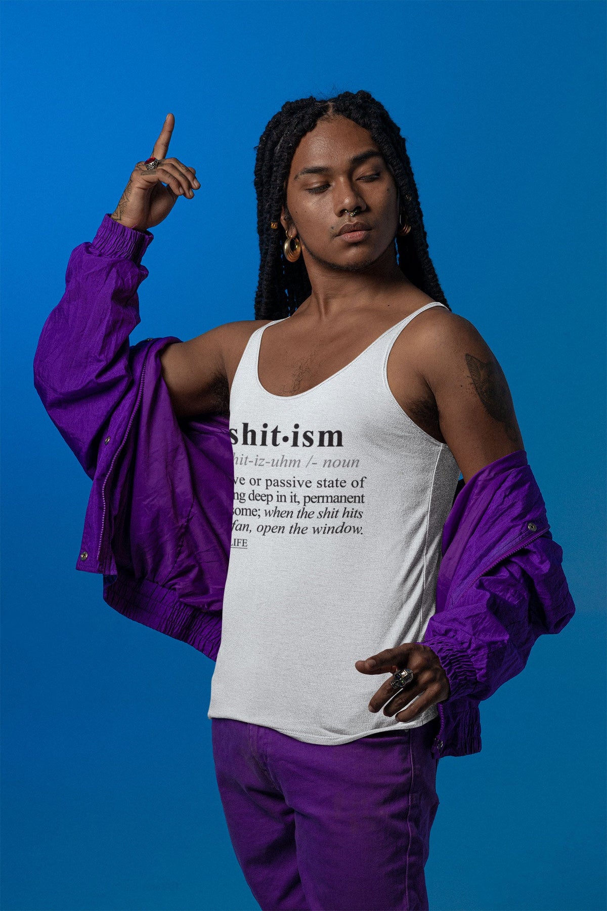 Shitism BLK - Sarcastic Talkative Smart Ass Slogan Word & Text Tee&Tank Men/Unisex-Pimamour