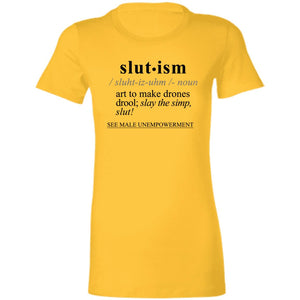 Slutism BLK - Sarcastic Talkative Smart Ass Slogan Word & Text Tee&Tank Lady-Pimamour