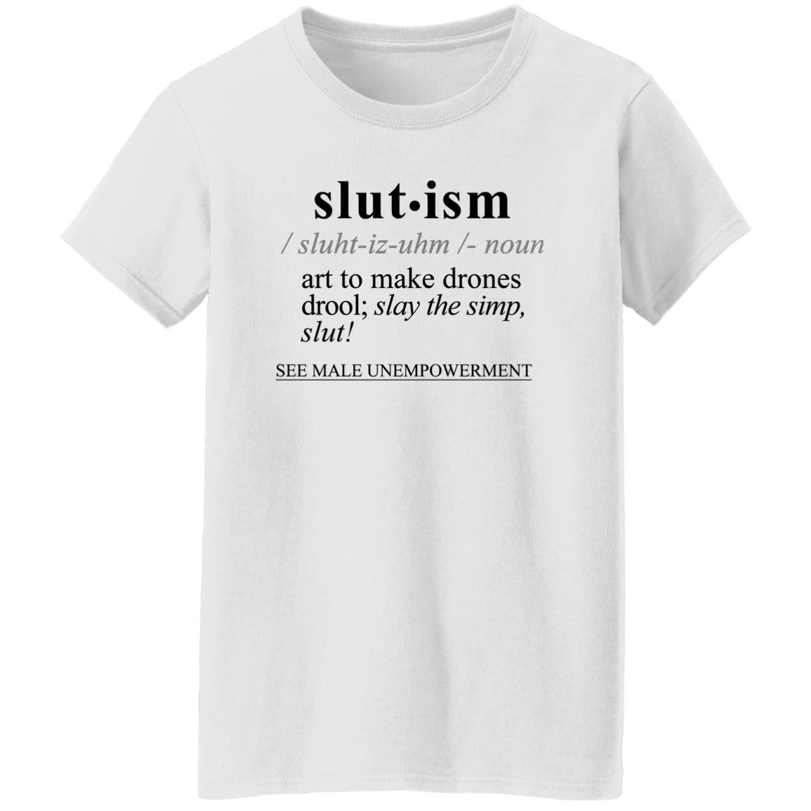 Slutism BLK - Sarcastic Talkative Smart Ass Slogan Word & Text Tee&Tank Lady-Pimamour