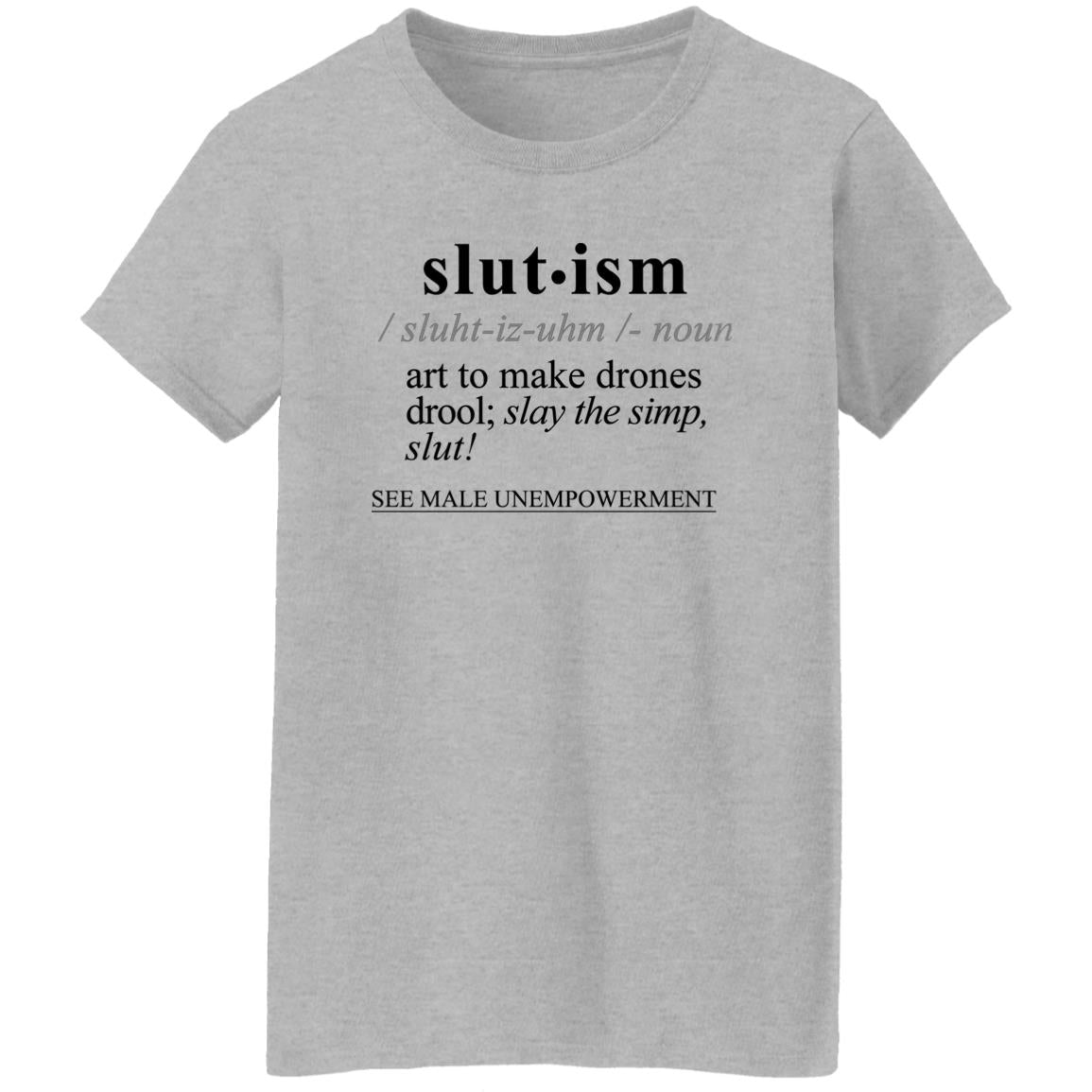 Slutism BLK - Sarcastic Talkative Smart Ass Slogan Word & Text Tee&Tank Lady-Pimamour