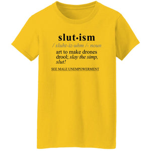 Slutism BLK - Sarcastic Talkative Smart Ass Slogan Word & Text Tee&Tank Lady-Pimamour