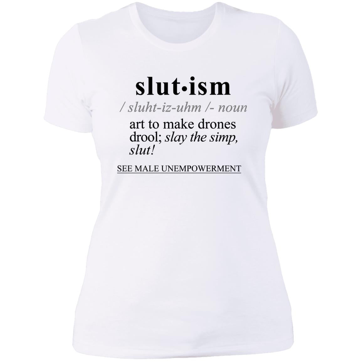 Slutism BLK - Sarcastic Talkative Smart Ass Slogan Word & Text Tee&Tank Lady-Pimamour