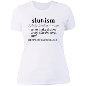 Slutism BLK - Sarcastic Talkative Smart Ass Slogan Word & Text Tee&Tank Lady-Pimamour