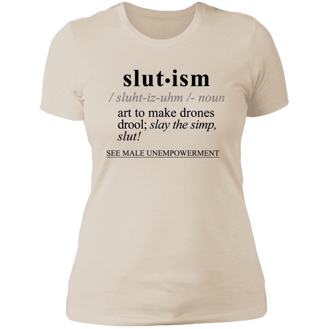 Slutism BLK - Sarcastic Talkative Smart Ass Slogan Word & Text Tee&Tank Lady-Pimamour