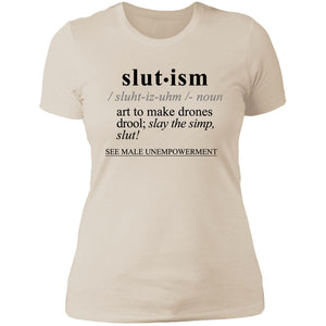 Slutism BLK - Sarcastic Talkative Smart Ass Slogan Word & Text Tee&Tank Lady-Pimamour