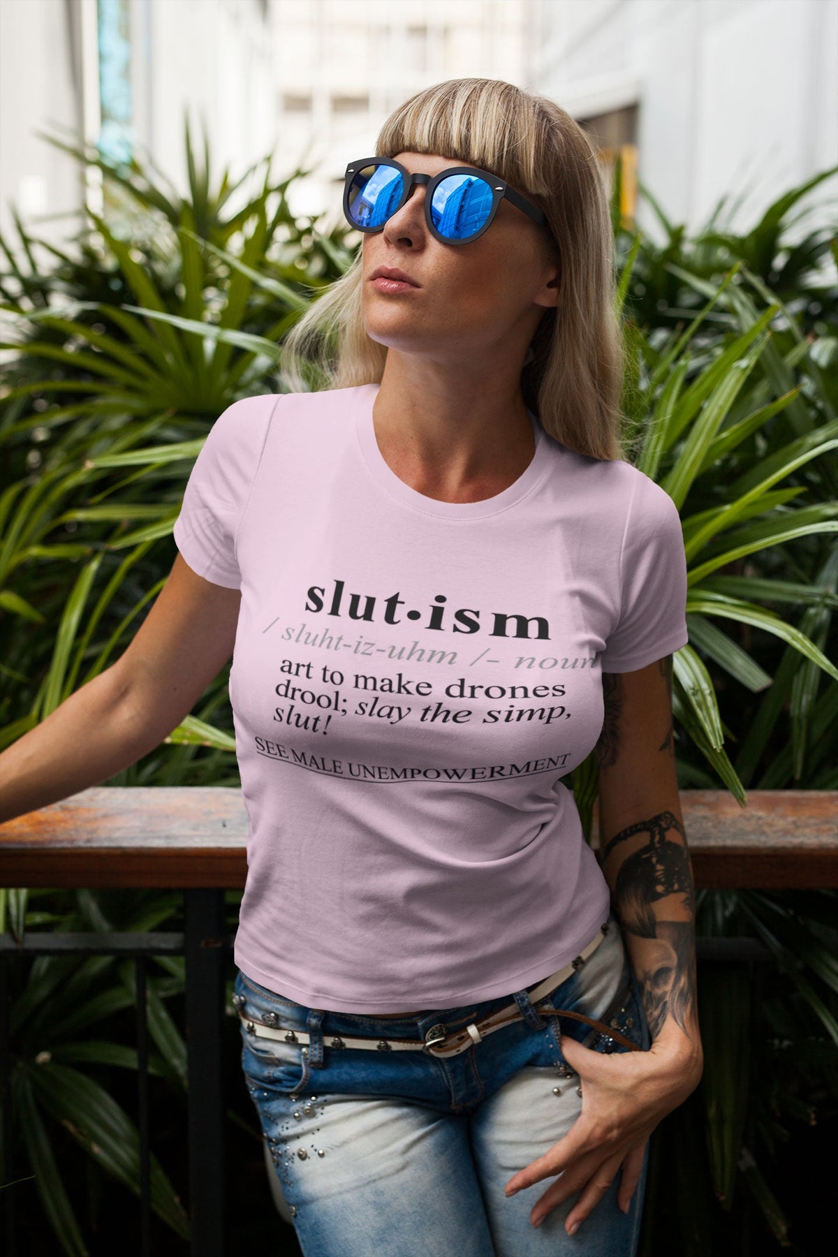 Slutism BLK - Sarcastic Talkative Smart Ass Slogan Word & Text Tee&Tank Lady-Pimamour