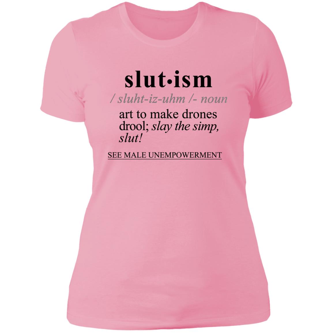 Slutism BLK - Sarcastic Talkative Smart Ass Slogan Word & Text Tee&Tank Lady-Pimamour