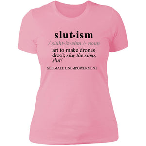 Slutism BLK - Sarcastic Talkative Smart Ass Slogan Word & Text Tee&Tank Lady-Pimamour