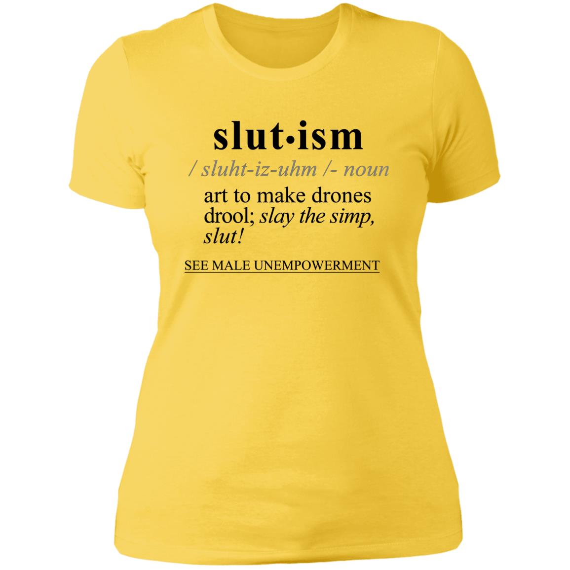 Slutism BLK - Sarcastic Talkative Smart Ass Slogan Word & Text Tee&Tank Lady-Pimamour