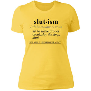 Slutism BLK - Sarcastic Talkative Smart Ass Slogan Word & Text Tee&Tank Lady-Pimamour