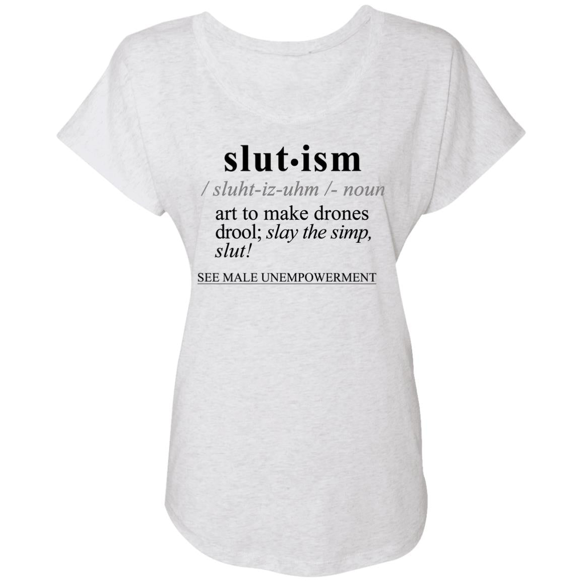 Slutism BLK - Sarcastic Talkative Smart Ass Slogan Word & Text Tee&Tank Lady-Pimamour