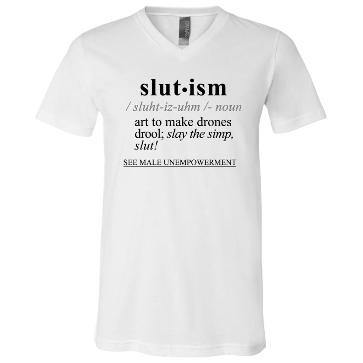 Slutism BLK - Sarcastic Talkative Smart Ass Slogan Word & Text Tee&Tank Men/Unisex-Pimamour