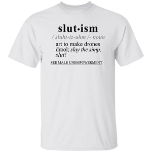 Slutism BLK - Sarcastic Talkative Smart Ass Slogan Word & Text Tee&Tank Men/Unisex-Pimamour