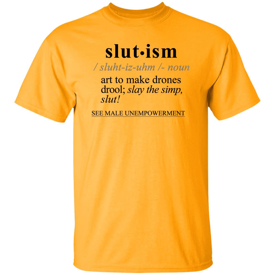 Slutism BLK - Sarcastic Talkative Smart Ass Slogan Word & Text Tee&Tank Men/Unisex-Pimamour