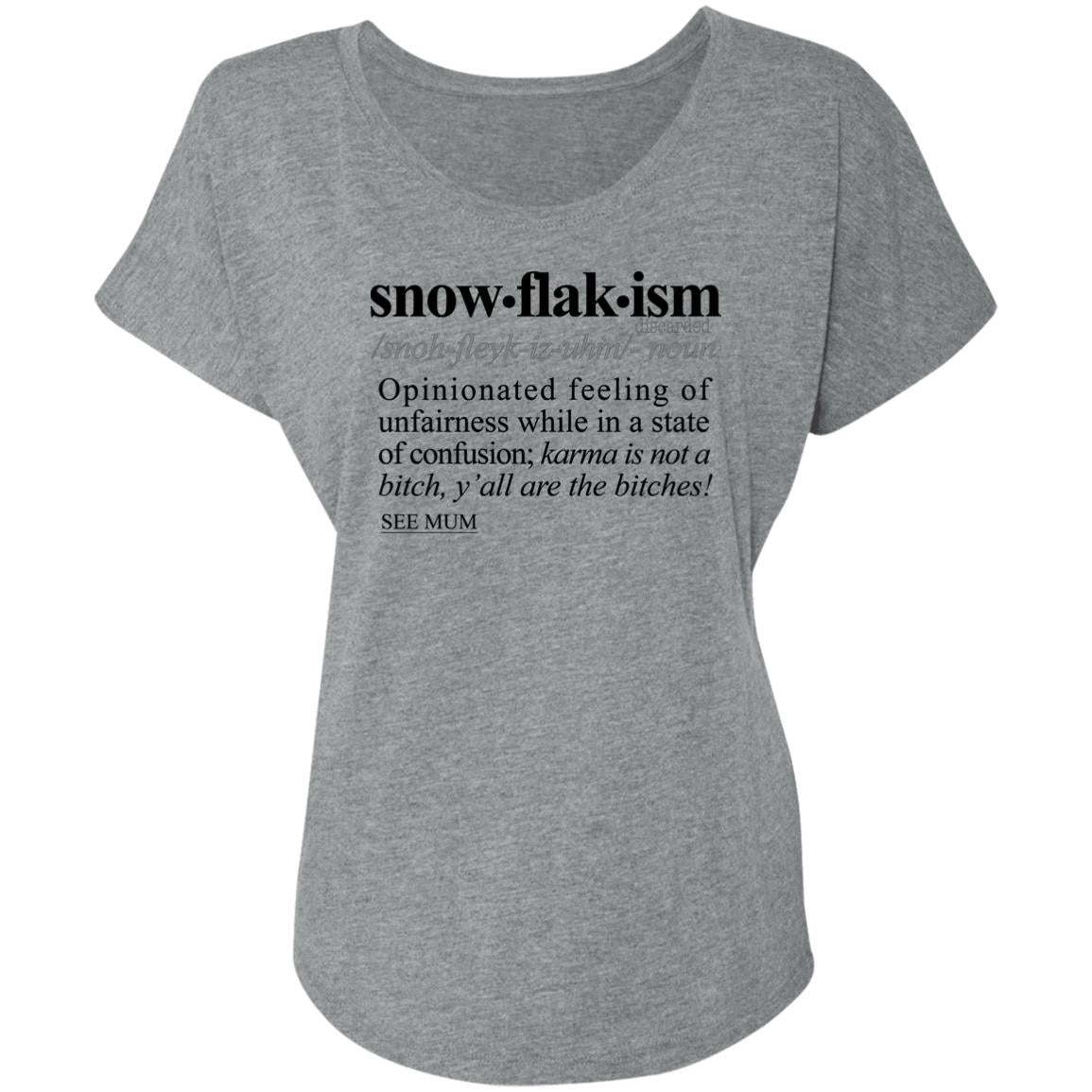 Snowflakism BLK - Sarcastic Talkative Smart Ass Slogan Word & Text Tee&Tank Lady-Pimamour