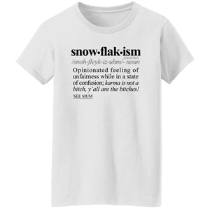 Snowflakism BLK - Sarcastic Talkative Smart Ass Slogan Word & Text Tee&Tank Lady-Pimamour