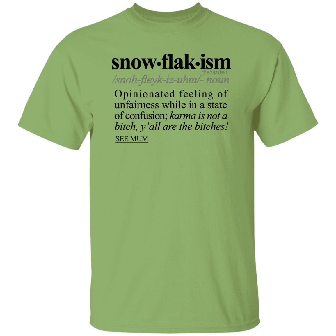 Snowflakism BLK - Sarcastic Talkative Smart Ass Slogan Word & Text Tee&Tank Men/Unisex-Pimamour