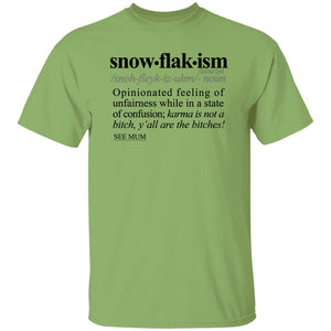 Snowflakism BLK - Sarcastic Talkative Smart Ass Slogan Word & Text Tee&Tank Men/Unisex-Pimamour