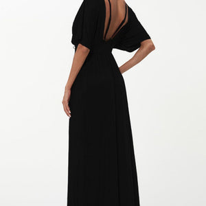 Strappy Neck Maxi Dress-Pimamour