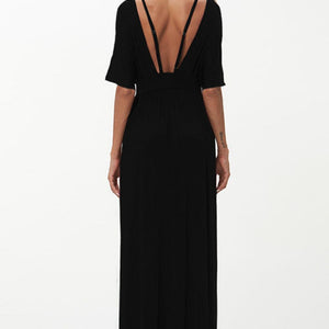 Strappy Neck Maxi Dress-Pimamour