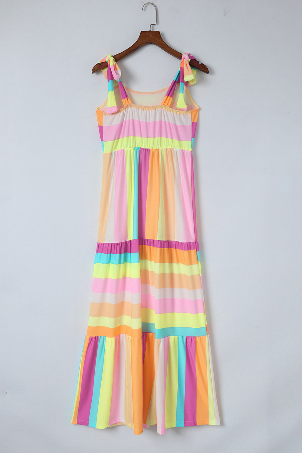 Striped Sleeveless Maxi Dress-Pimamour