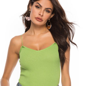 Sweetheart Neck Knit Cami-Pimamour