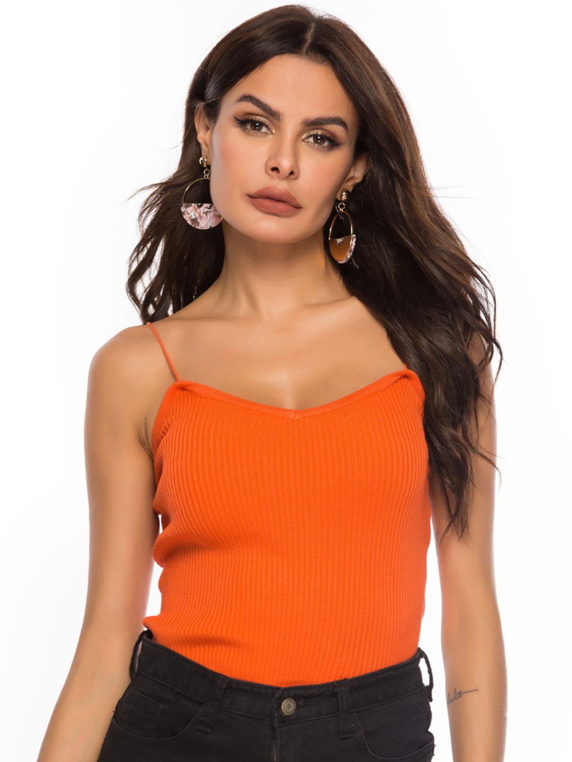 Sweetheart Neck Knit Cami-Pimamour