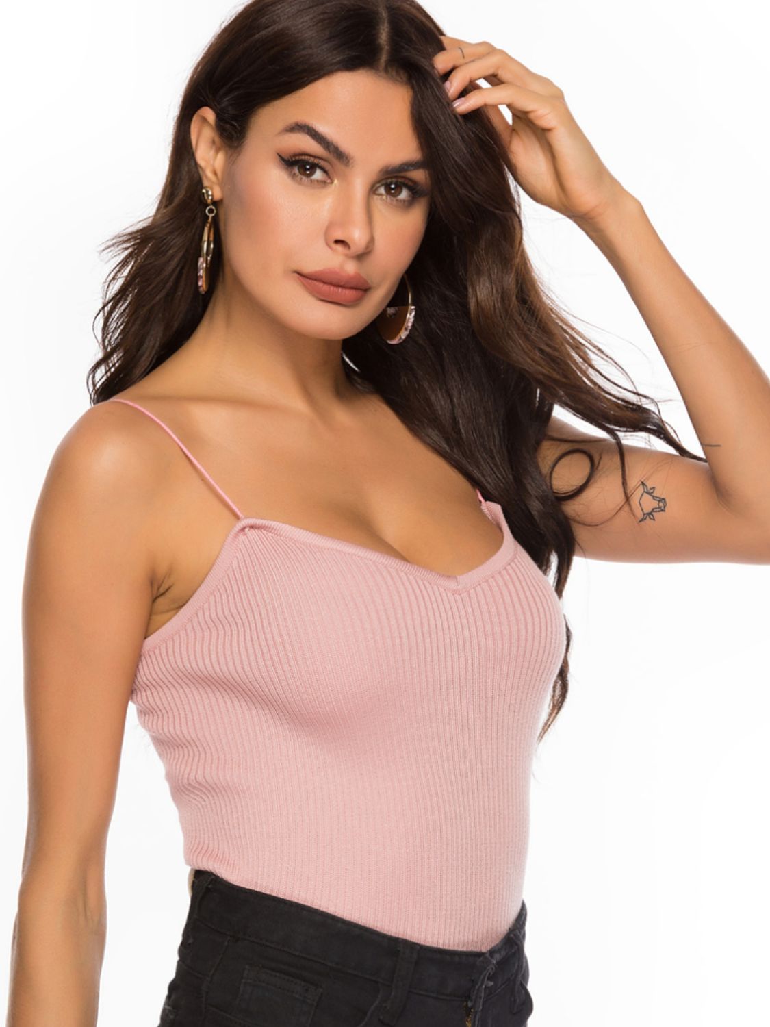 Sweetheart Neck Knit Cami-Pimamour