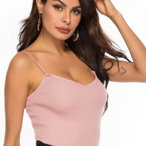 Sweetheart Neck Knit Cami-Pimamour