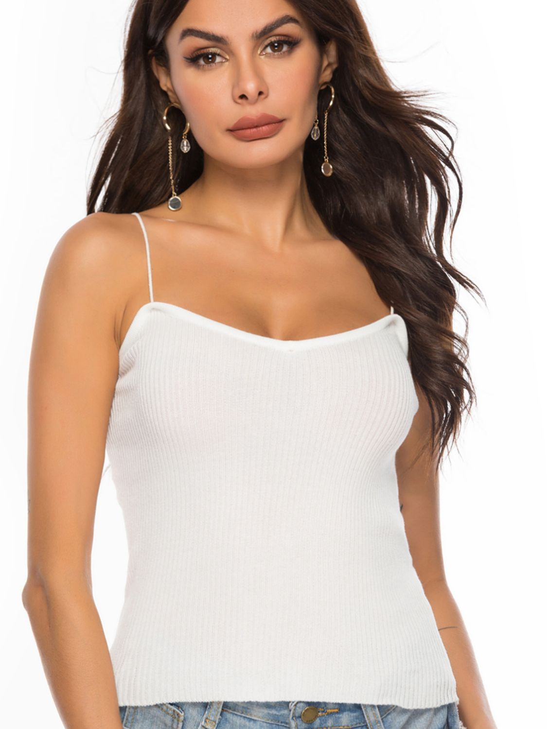 Sweetheart Neck Knit Cami-Pimamour