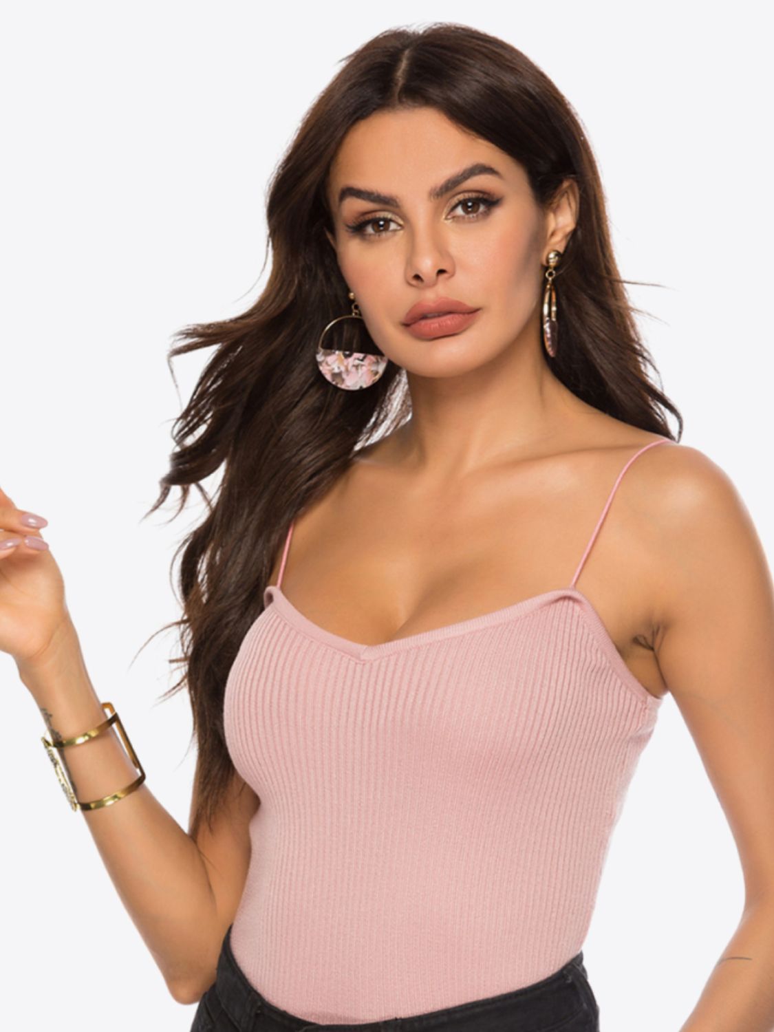 Sweetheart Neck Knit Cami-Pimamour