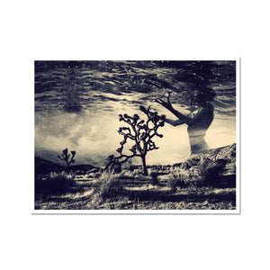 05 - Surreal dreamy poster of the protecting girl / goddess floating in the sky over the desert, wrapped in the night  Brandon Photo Art Print Pimamour Original Pimamour