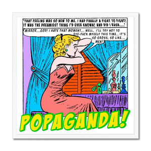 Popaganda Pop Art Vintage Comics 28 Framed Print Pimamour Exclusive Sarcastic & Ironic Lichtenstein-Like Design Pimamour