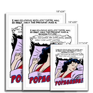 Popaganda Pop Art Vintage Comics 05 Framed Print Pimamour Exclusive Sarcastic & Ironic Lichtenstein-Like Design Pimamour