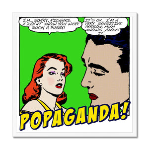 Popaganda Pop Art Vintage Comics 01 Framed Print Pimamour Exclusive Sarcastic & Ironic Lichtenstein-Like Design Pimamour