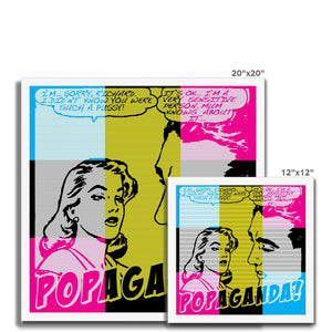 Popaganda Pop Art Vintage Comics 01 CMYK Framed Print Pimamour Exclusive Sarcastic & Ironic Lichtenstein-Like Design Pimamour